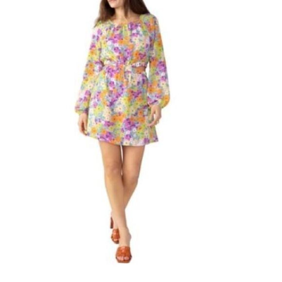 SANCTUARY Women's Long-Sleeve Cut-Out Dress Polyester Fresh Garden US XL New - Picture 4 of 7